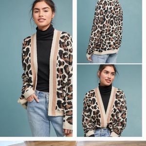 Anthropology Leopard Cardigan